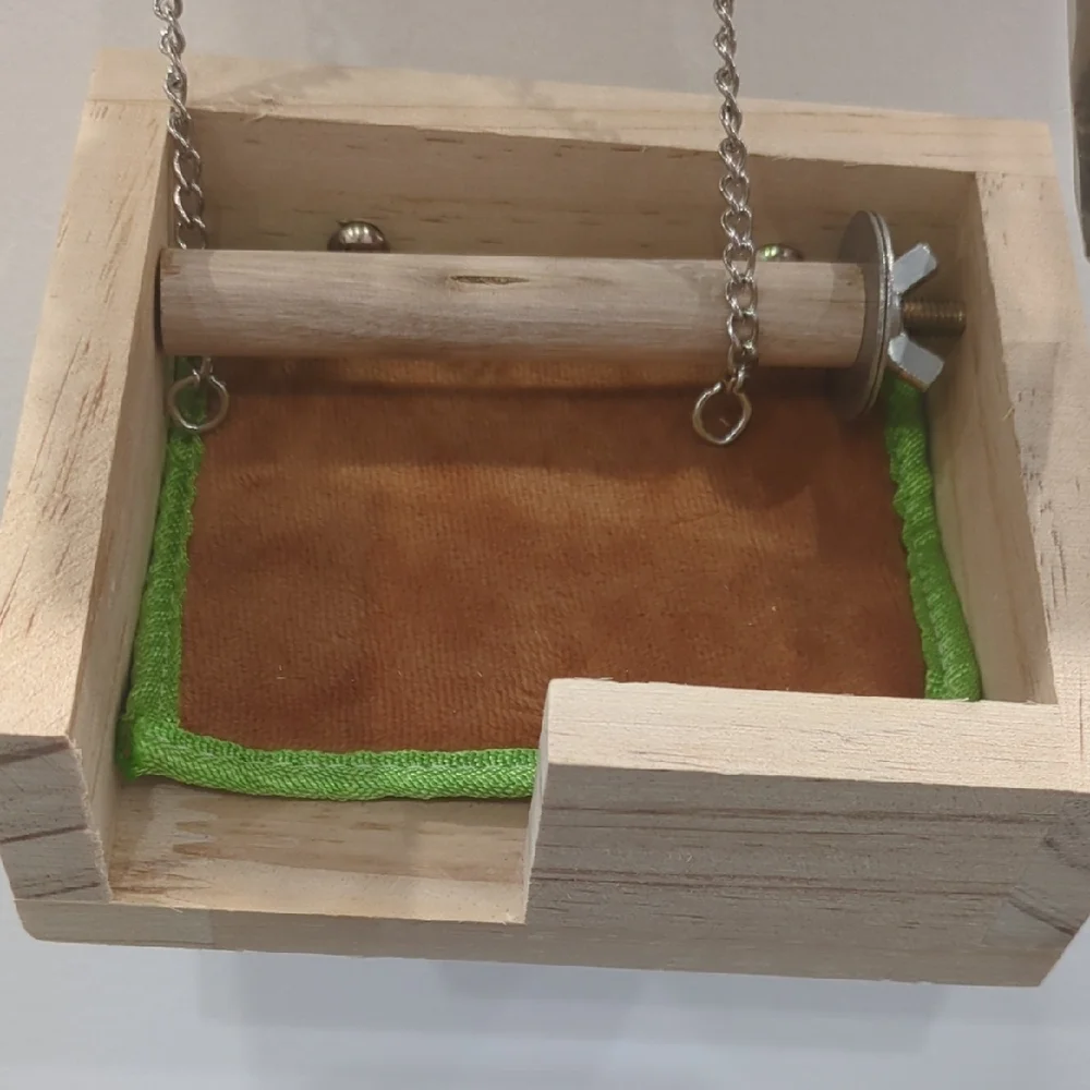Natural Wood and Rope Bird Toy